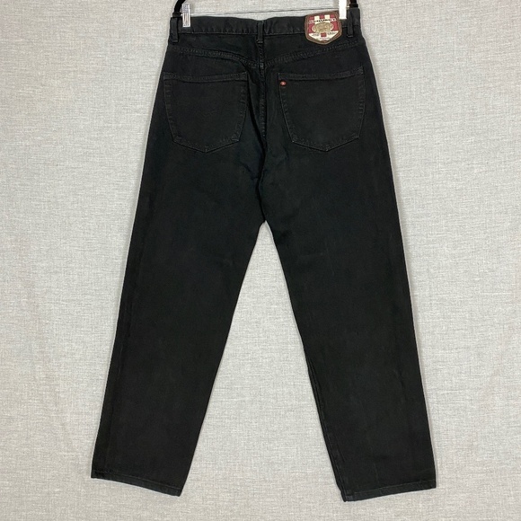Request Jeans Black 100% Cotton Sz 34 Vintage Collection High Rise Straight Leg - Picture 3 of 8